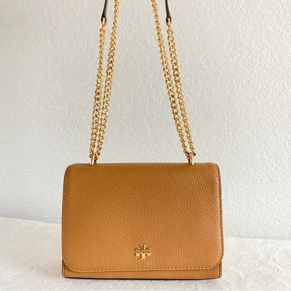 Tory Burch Chain strap brown Leather Crossbody Bag